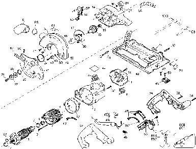 Exploded Diagram A Diagram and Parts List for BD3200-04 Type 3 Black and Decker Circular Saw